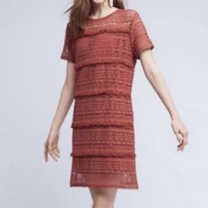 NWT Anthropologie Zero to Sky Embroidered Lace Style Rose /Tyrone Dress  Size XS